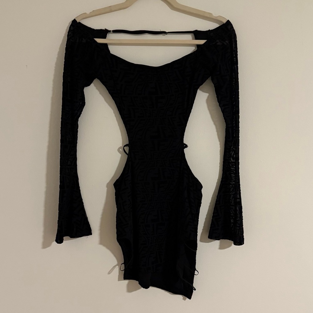 Fashion Nova Black Long Sleeve Dress